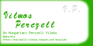 vilmos perczell business card